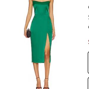 Amanda Uprichard Strapless Green Dress